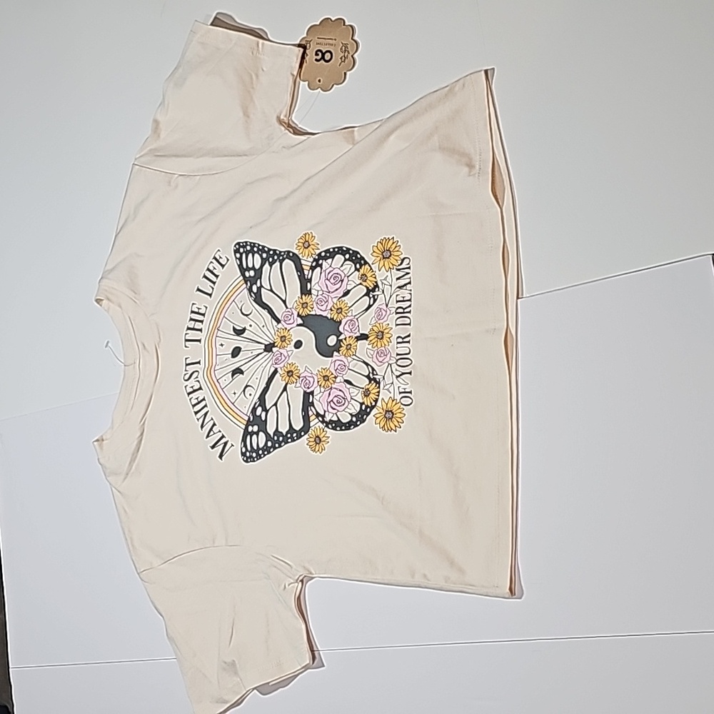 OG Collective Manifest The Life of Your Dreams Boxy Graphic Tee Size Medium